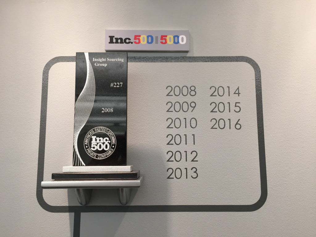 Insight Sourcing Group Makes INC. 5000 List for 9th Straight Year